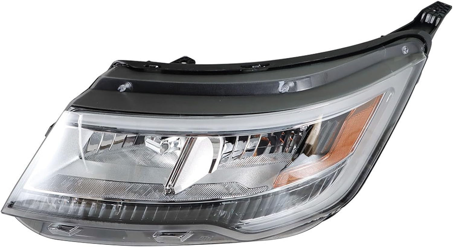 Headlights Assembly Black Bezel DRL Headlamp Left Side for 2016-2018 Explorer ￼