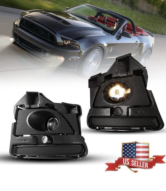 Fog Lights Clear Bumper Projector For 2013-2014 Ford Mustang Lamps+Wiring+Switch