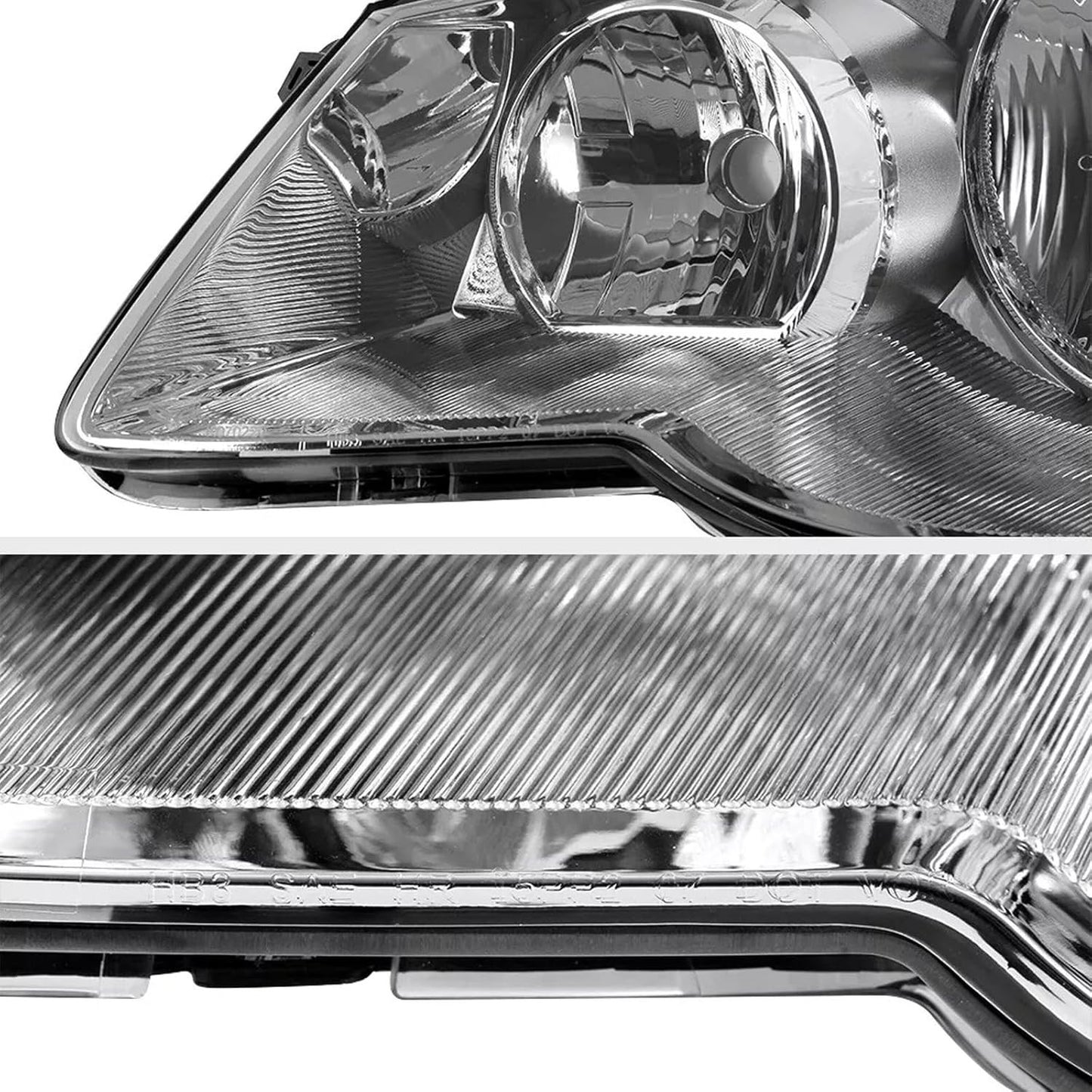 Headlights Assembly Pair for 2007 2008 2009 2010 Chrysler Sebring Direct Replace