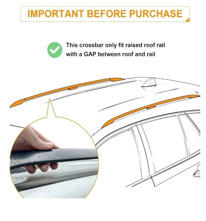  220LBS Roof Rack Cross Bars for 4runner 2010-2024 with Side Rails, Heavy Duty 