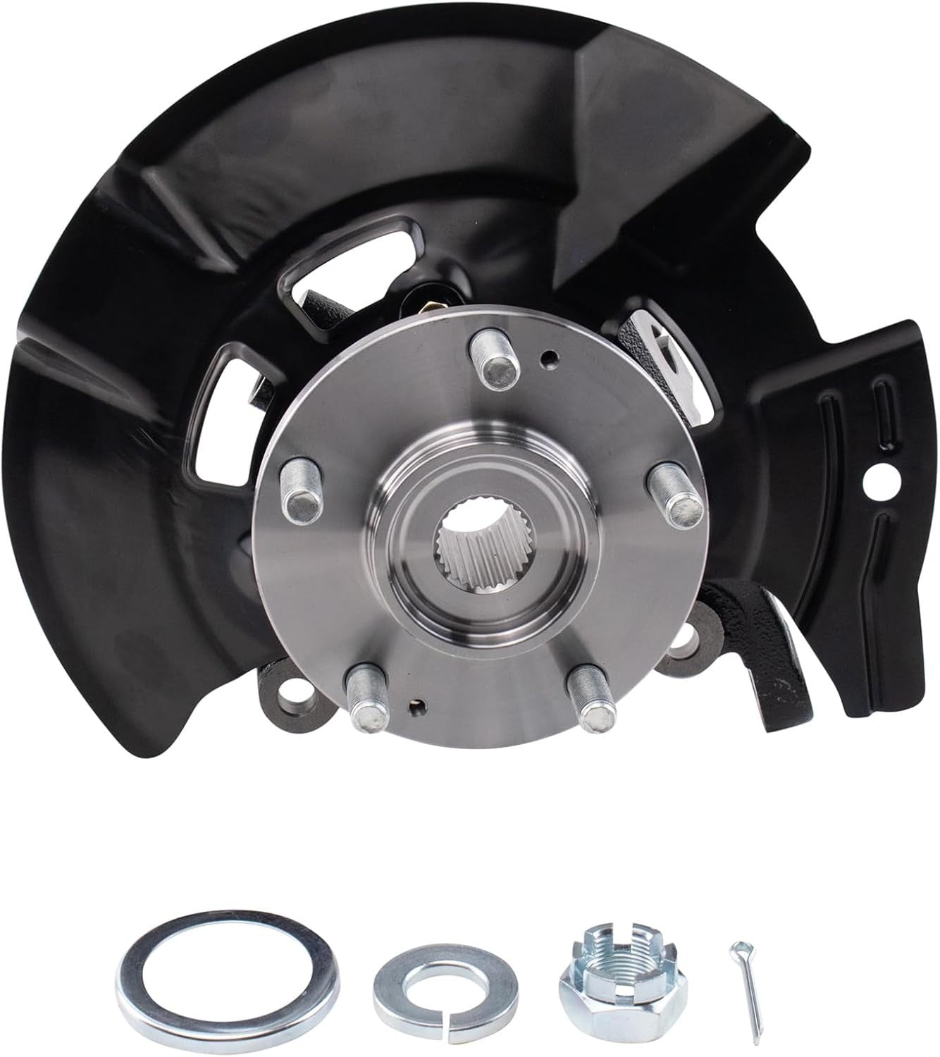 TRQ Front Steering Knuckle & Wheel Bearing Hub Assembly Kit RH Right Side
