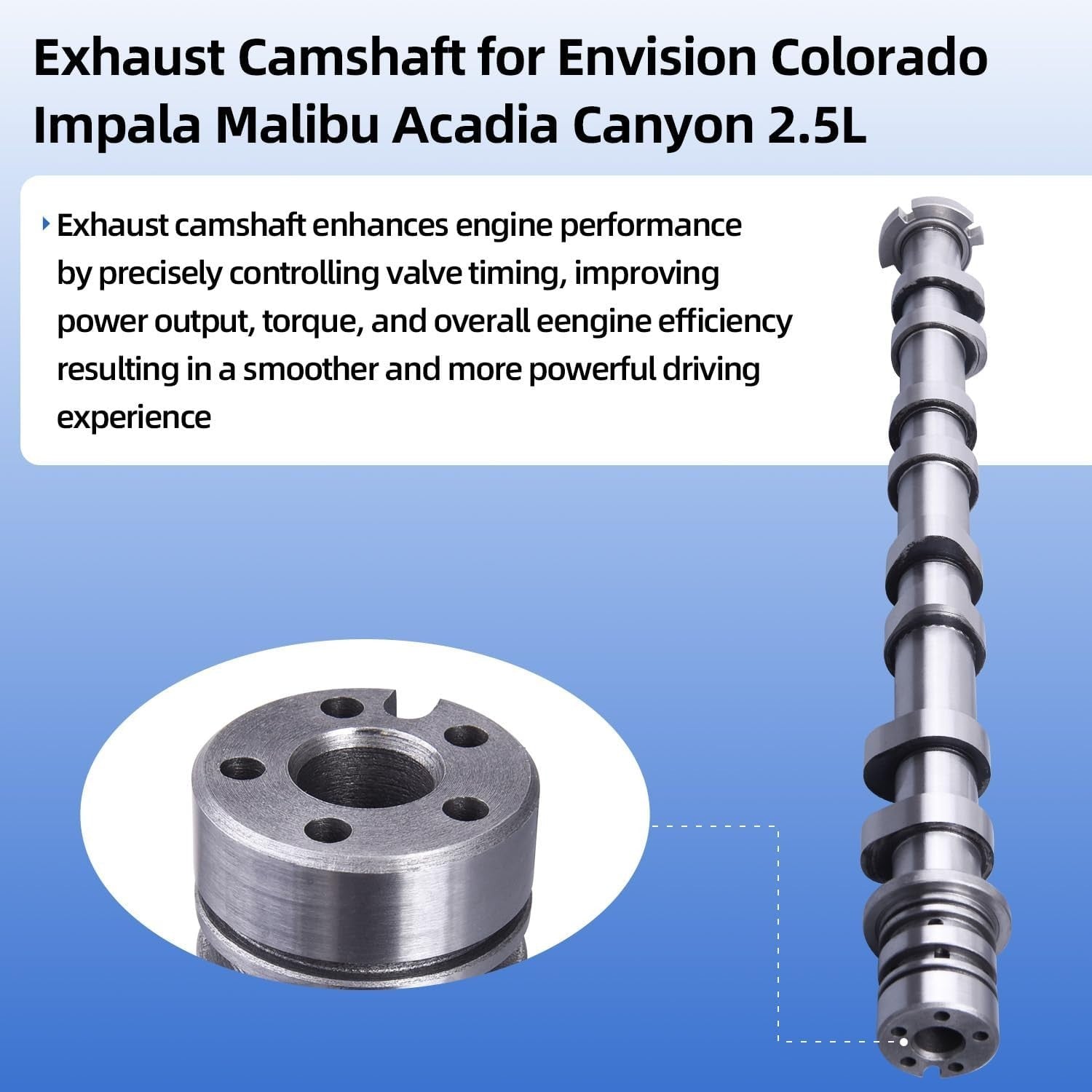 12627159 Exhaust Camshaft For Buick Envision Chevrolet Colorado GMC Acadia