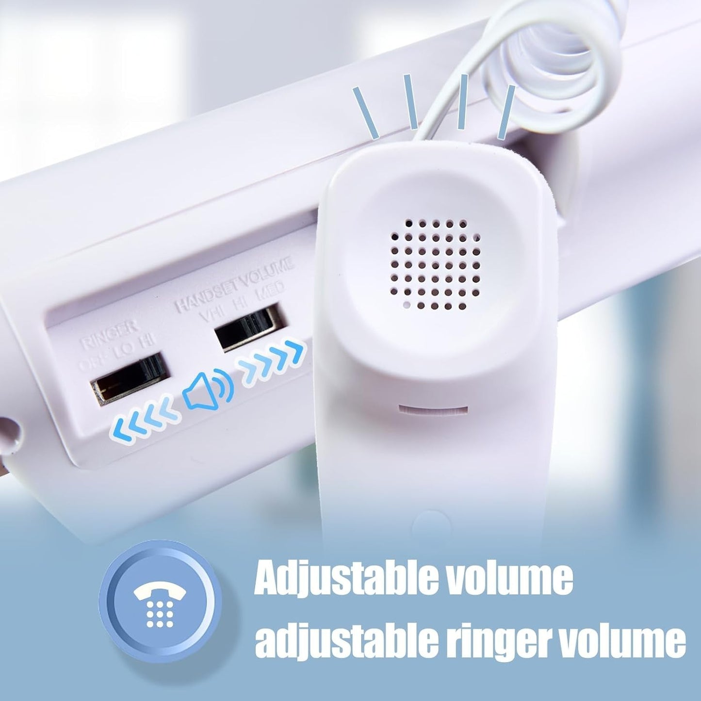 Big Button Phone for Seniors, Corded Landline Telephone with Handsfree Function
