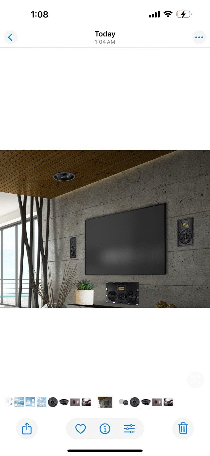 Monoprice 2-Way Carbon Fiber Ceiling Speakers - 8 Inch W/ Ribbon Tweeter (Pair)
