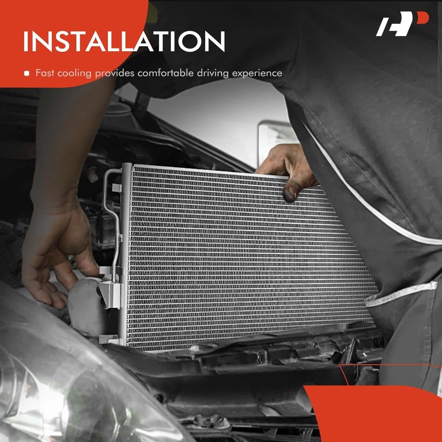 A-Premium Air Conditioning A/C Condenser Compatible with Lexus LS400 1995-2000