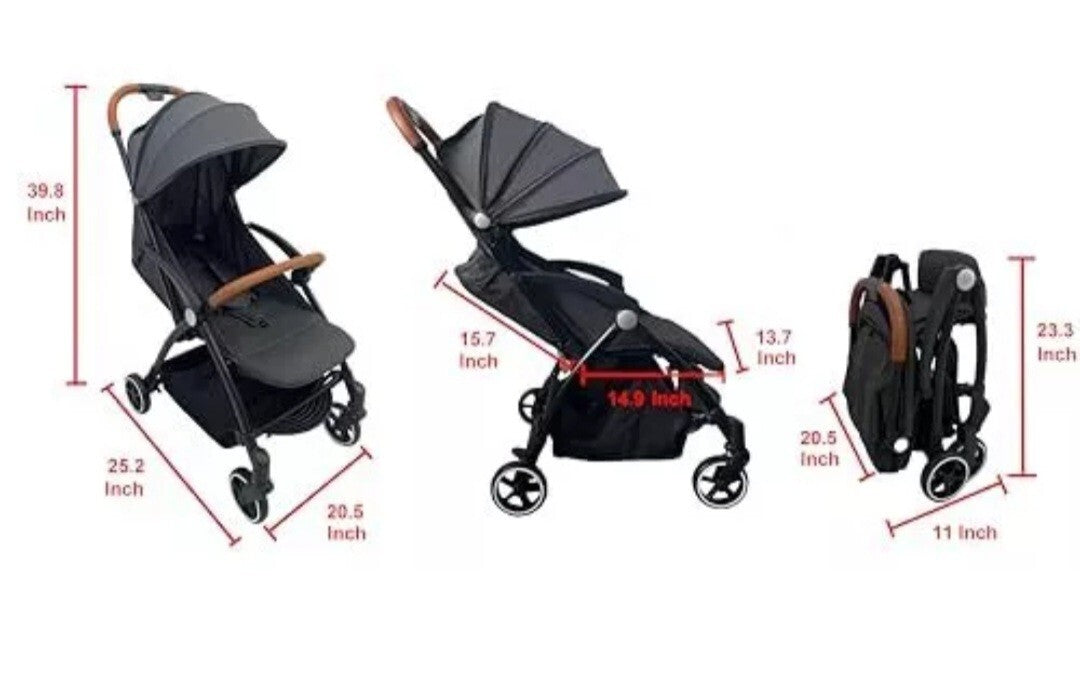  Self Foldable Stroller Toddlers 1 2 3 4 5 Year Old Baby Kids Ultra Dark Grey