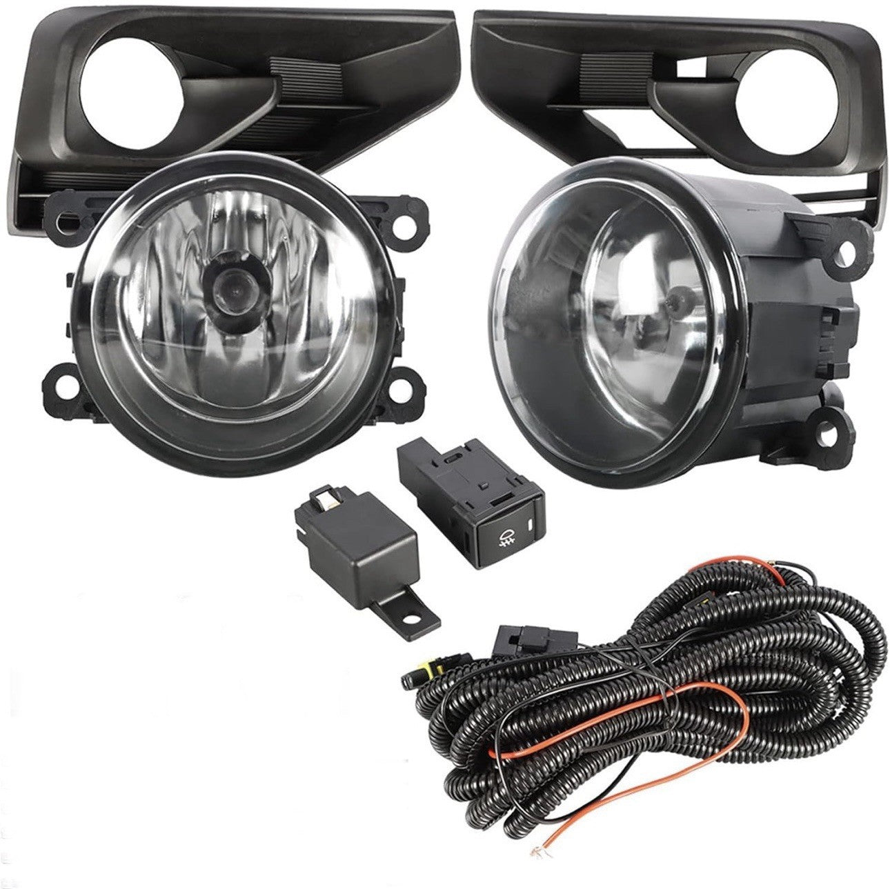 Pair of Fog Lights Lamps+Wiring+Switch Kits For 2017-2019 Nissan Pathfinder