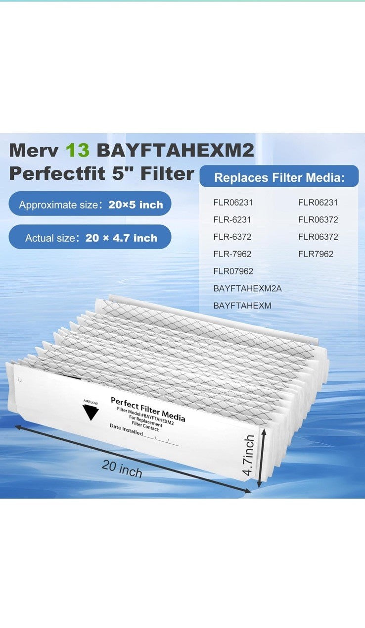 bayftahexm2 Expandable Filter For Trane Perfect Fit 5 20”x25”x5” 2 Pack