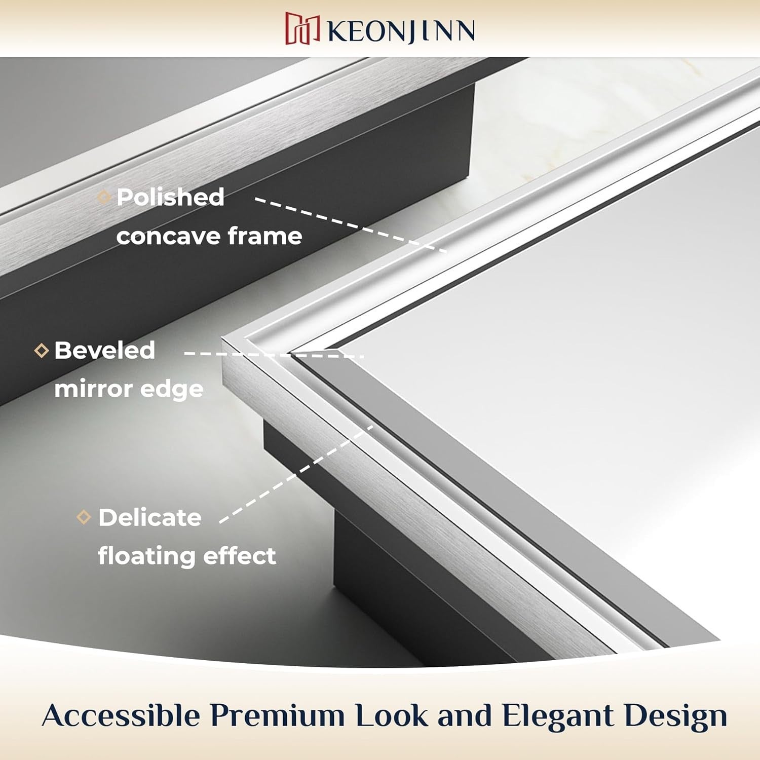 Keonjinn 17" x 25" Silver Bathroom Medicine Cabinets with Mirror
