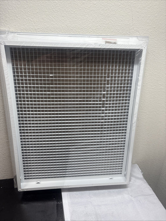 HVAC Premium 22'' x 18'' Cube Core Eggcrate Return Air Filter Grille for 1''