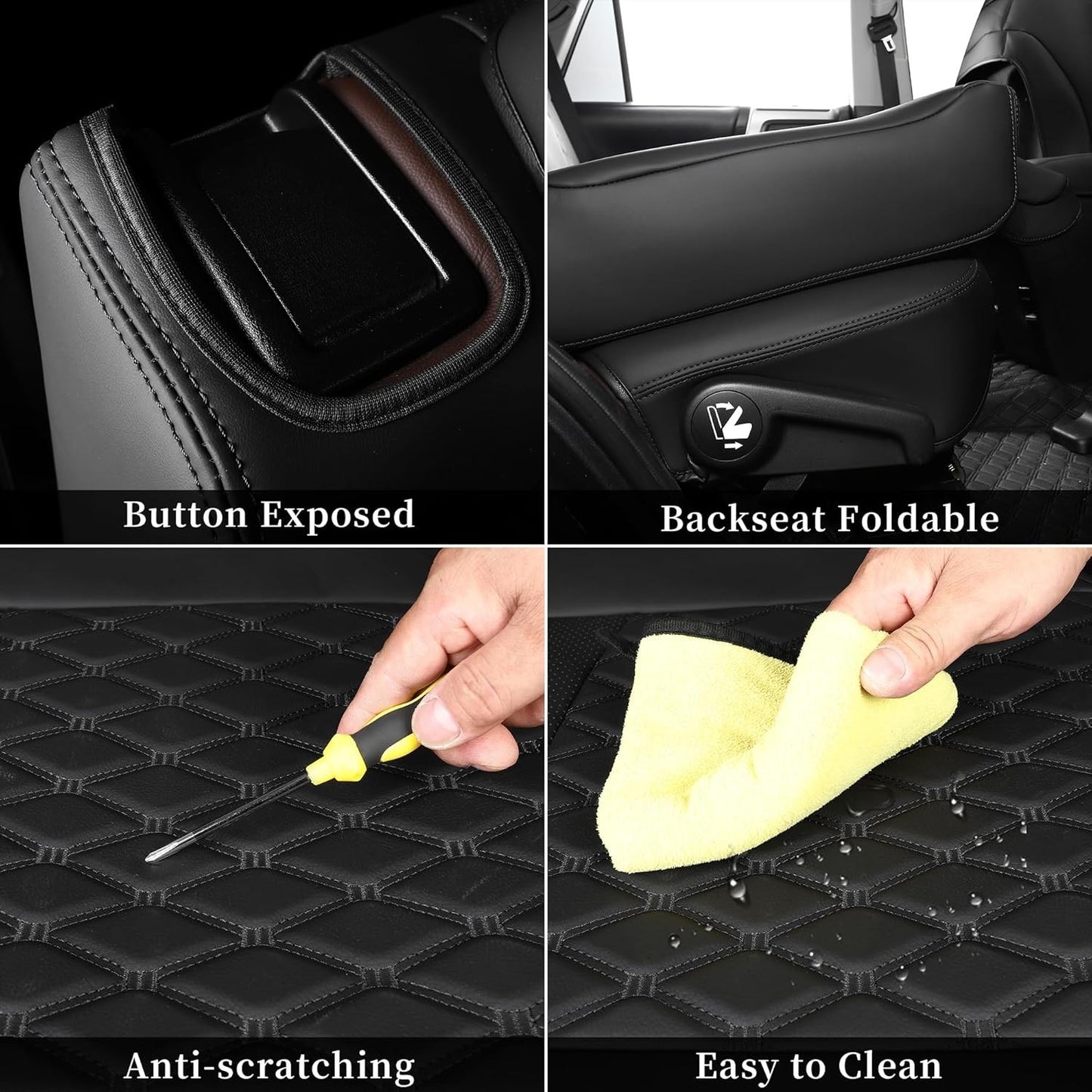 Huidasource Custom Fit Seat Covers for 2011-2024 Toyota 4Runner 2 Row 5 Seats