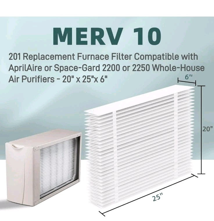 201 Air Filter Replacement Compatible with Aprilaire 2200 2250 Space Gard 2200 A