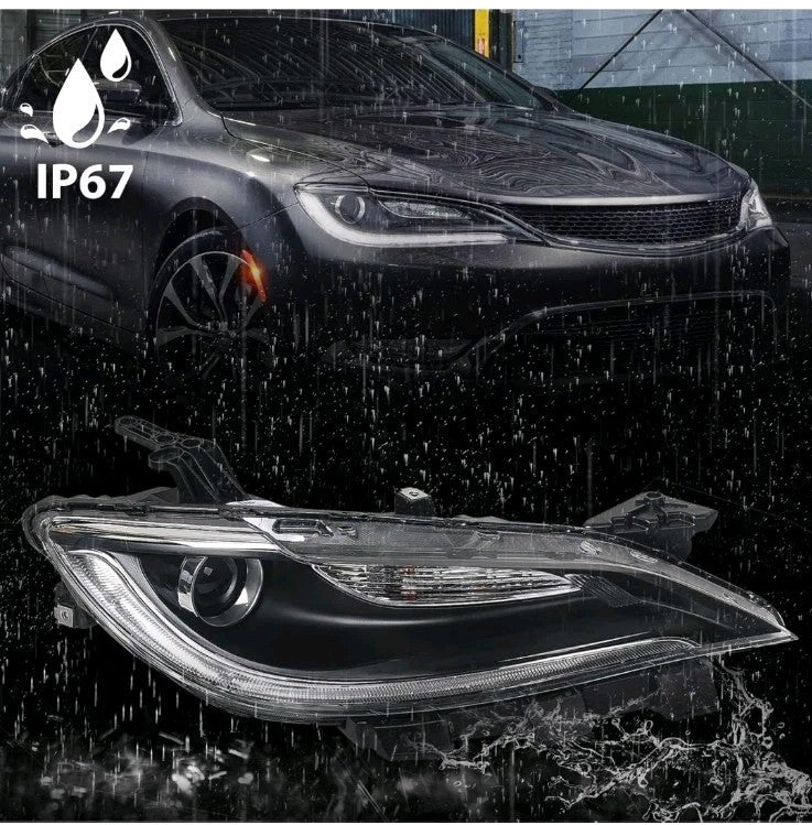 Passenger For 2015-2017 Chrysler 200 Halogen Headlight Headlamp w/o LED DRL RH