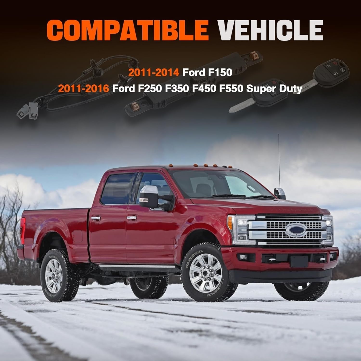 BC3Z-19G364-A Remote Start Kit w/2 Keys for Ford F-150 2011-2014 F-250 F-350