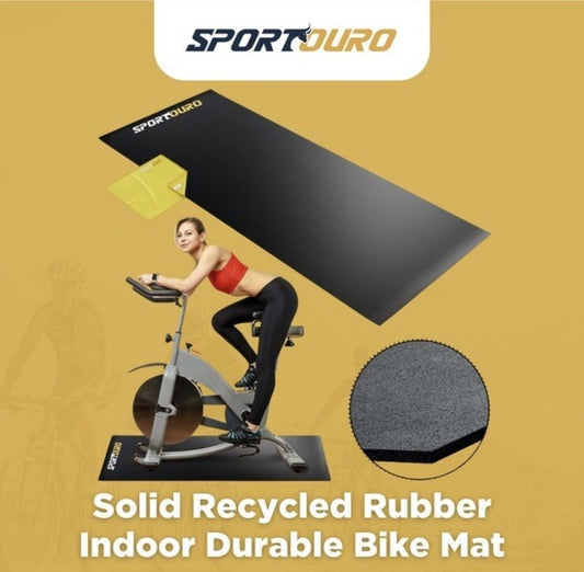 Heavy Rubber Bike Mat 30x72in for Peloton Non slip Yoga, Training, weights...