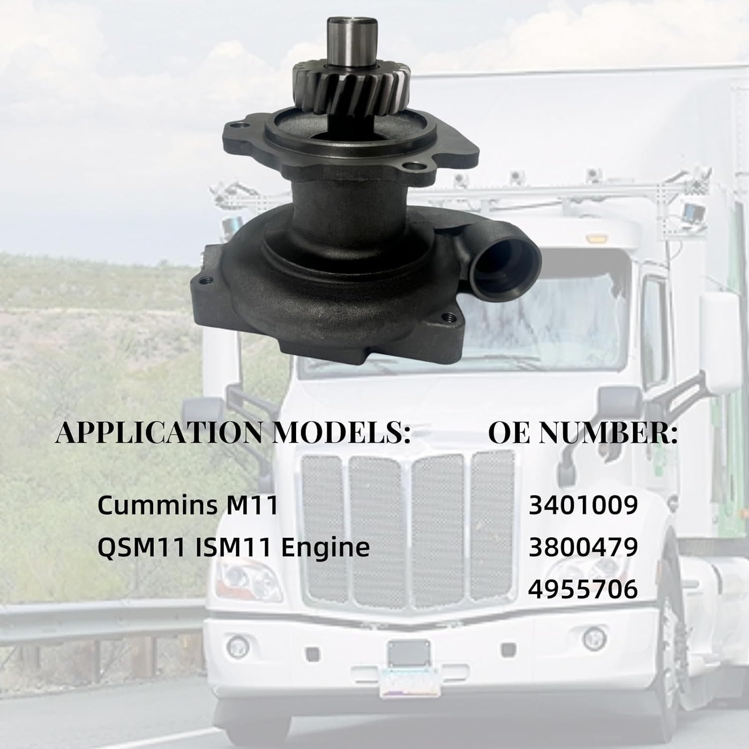 Water Pump For Cummins Engine L10 M11 QSM11 ISM11 3401009 3800479 Short Shaft