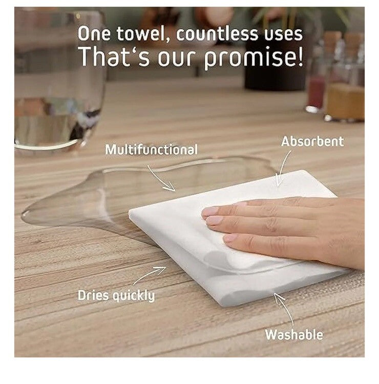 3 Rolls Kitchen + Home Bamboo Paper Towels – Heavy Duty Washable Reusable