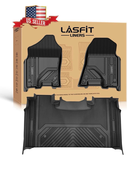 LASFIT Floor Mats for RAM 1500 2019-2024 Quad Cab Custom Waterproof Floor Liners