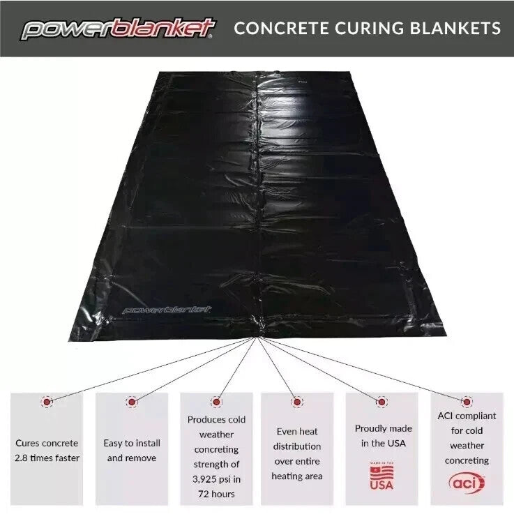 Powerblanket MD0320 Electric Heated Concrete Curing Blanket Thawing - 3' x 20'