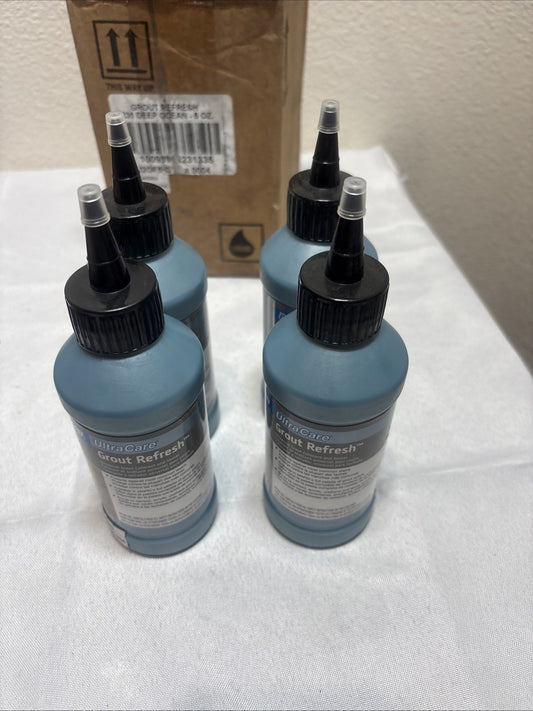 4pack UltraCare Grout Refresh Universal Grout Colorant Sealer 8 oz Bottle Ocean