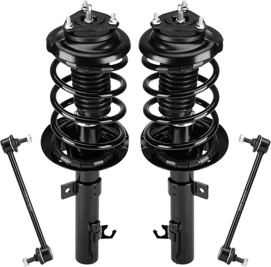 Front Struts Assembly & Sway Bar Links for 2006-2011 Ford Focus 2L, Shock Absorb