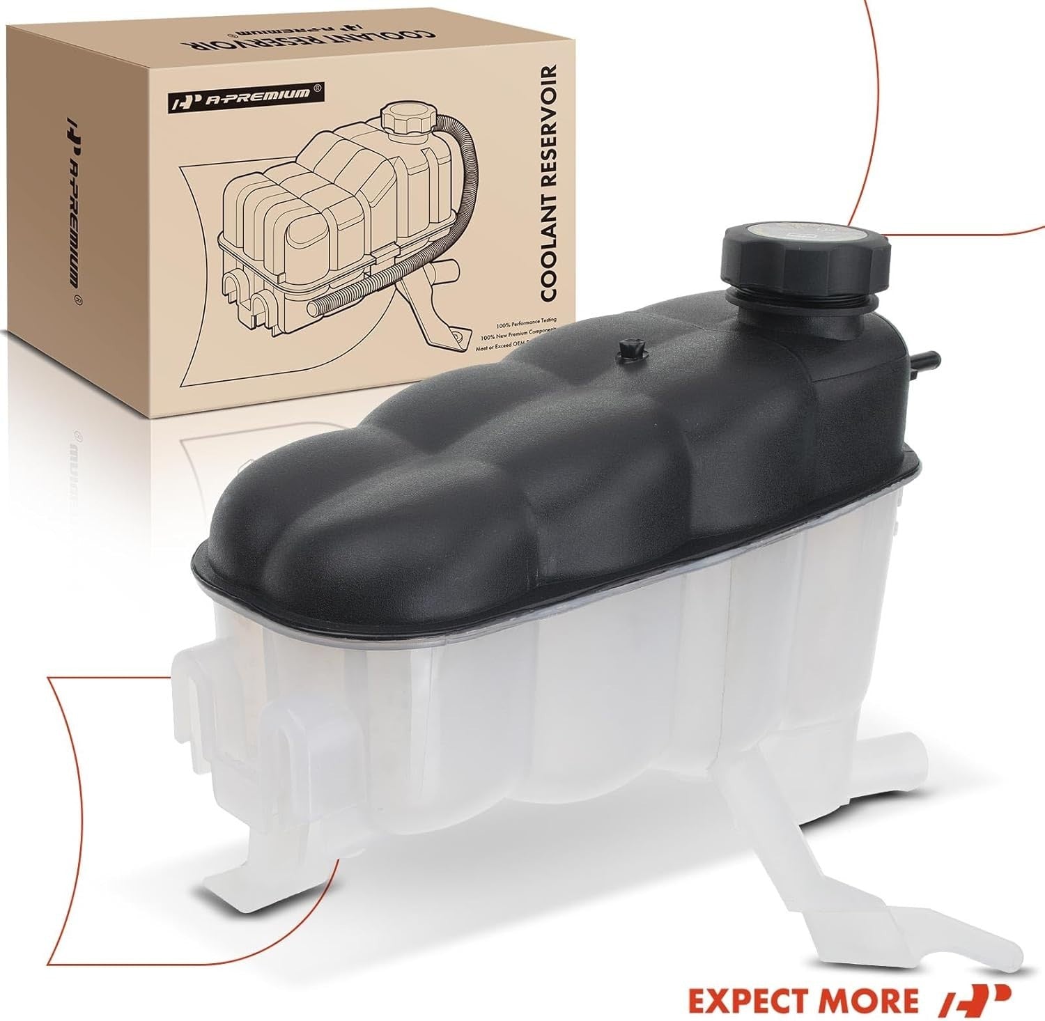Coolant Expansion Reservoir Tank [with Cap] Compatible with Chevrolet Silverado