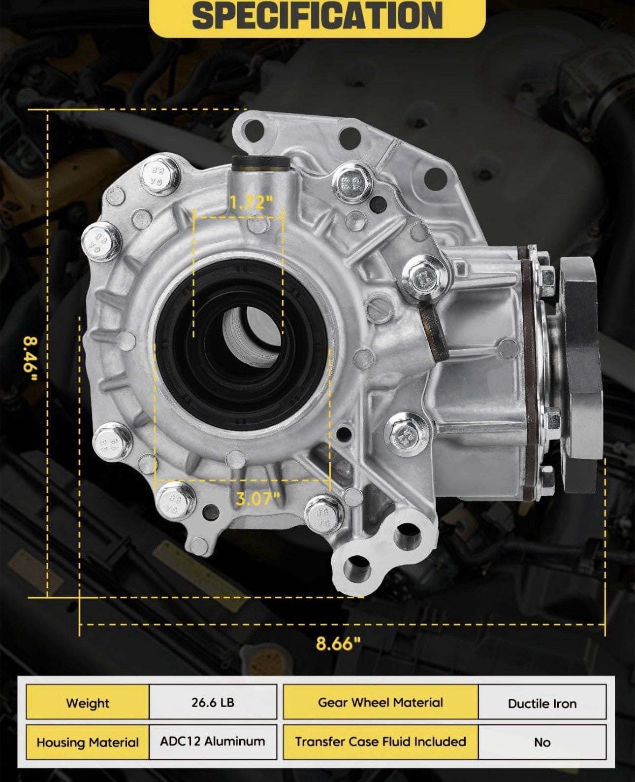 Transfer Case Assembly 331003KA0B for Infiniti QX60 2014-2019 Nissan Murano 3.5L