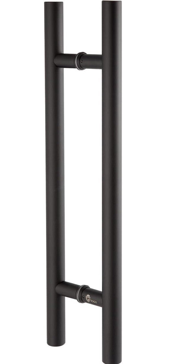 2-Togu Solid Standoffs Heavy-Duty Commercial Grade-304 SS 24” Door Pull Handles