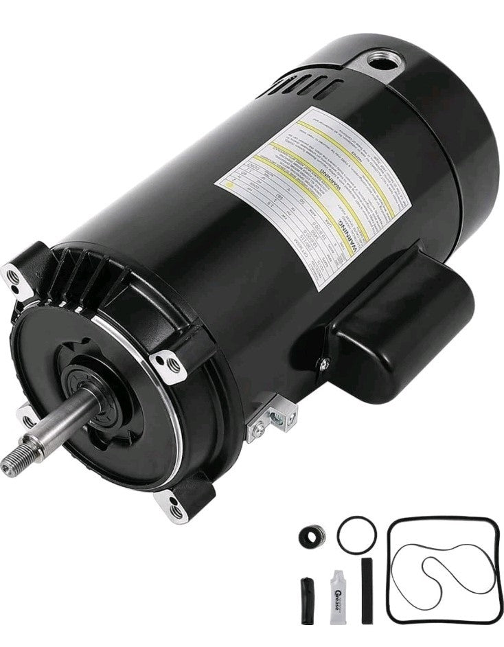 UST1202 2hp Pool Pump Motor, 3450RPM, 115/230V Round Flange, 56J Frame Pumps