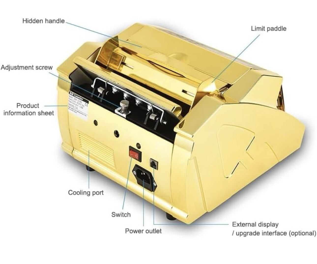 Upromax Gold Money Bill Dollar Counter UV/MG Detection + Counter Display NEW💰🔥