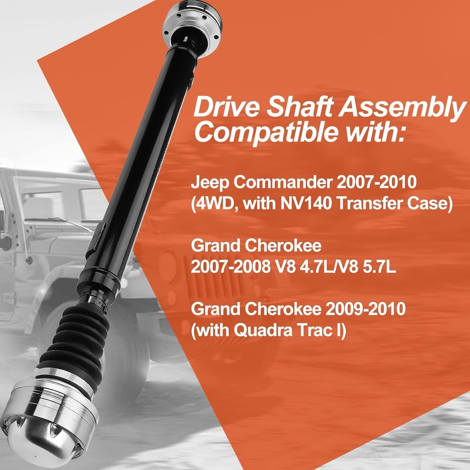 Front Drive Shaft Driveshaft Assembly Compatible with Jeep Commander 2007-2010