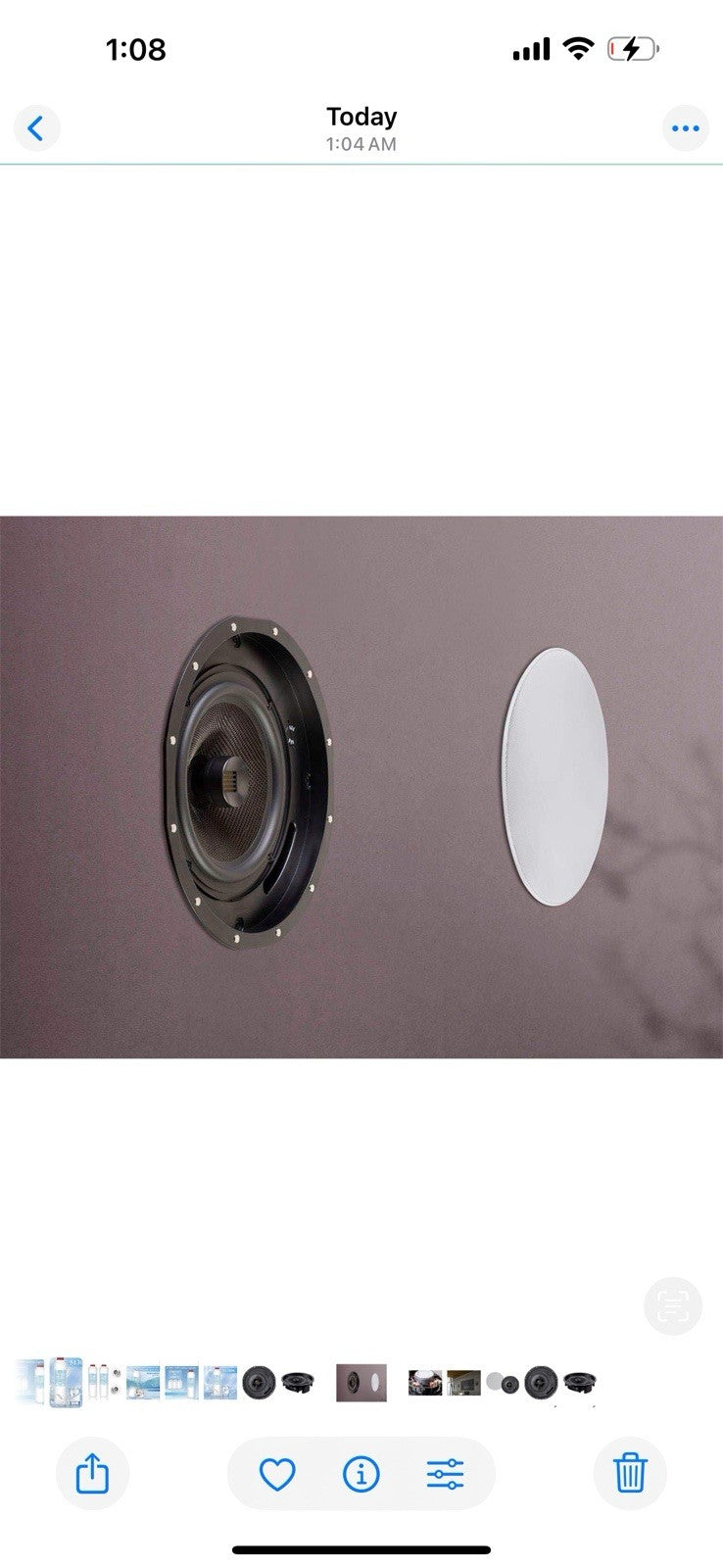 Monoprice 2-Way Carbon Fiber Ceiling Speakers - 8 Inch W/ Ribbon Tweeter (Pair)
