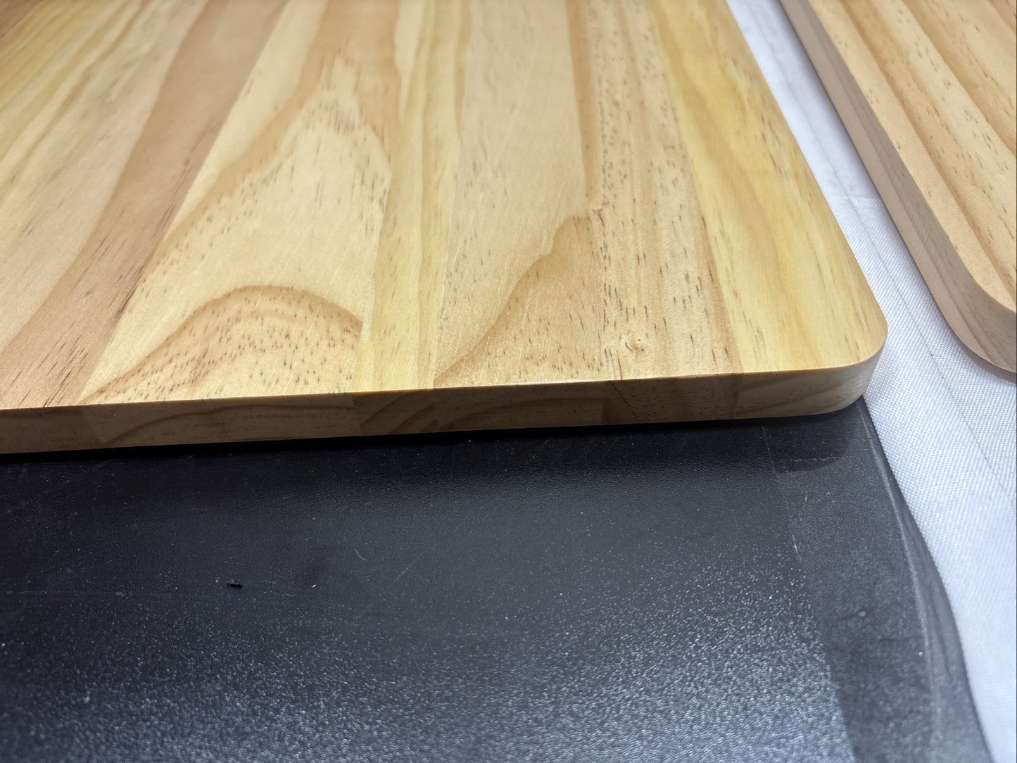 Two Large Bamboo cutting boards 15"x 15"x .75” Sheep Game On Reverse Side