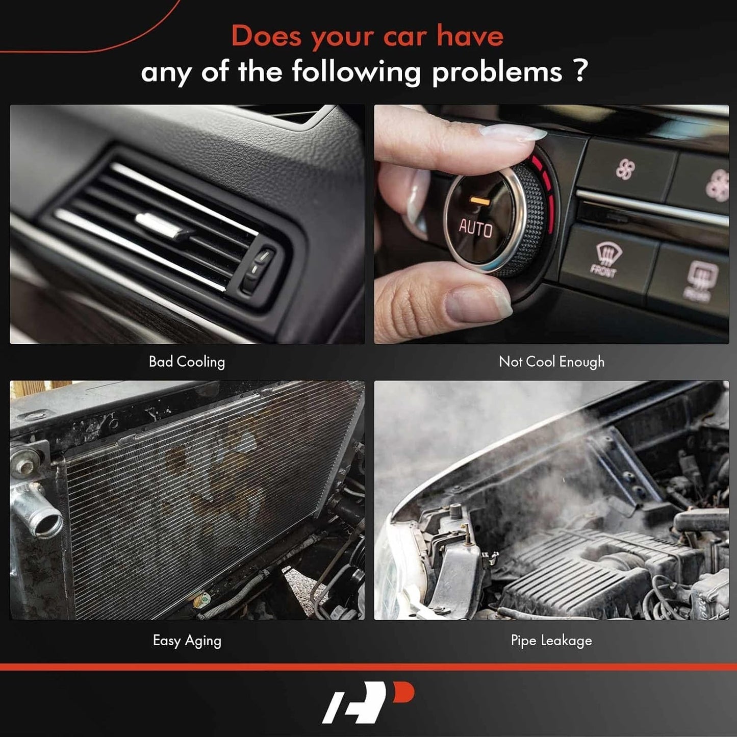 A-Premium Air Conditioning A/C Condenser Compatible with Lexus LS400 1995-2000