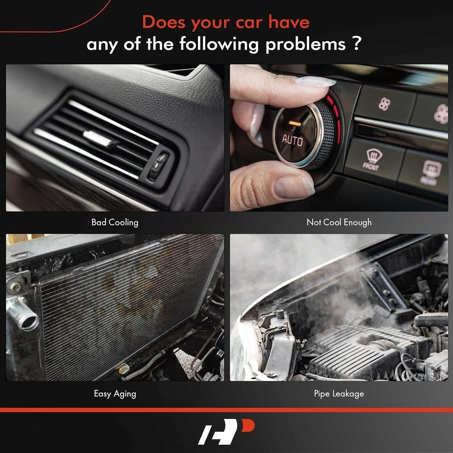 A-Premium Air Conditioning A/C Condenser Compatible with Lexus LS400 1995-2000