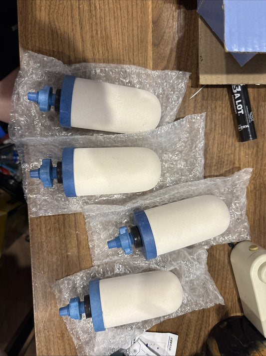 AquaEasy Ceramic Water Filter Candle Replacement Gravity Systems - 4 Pack