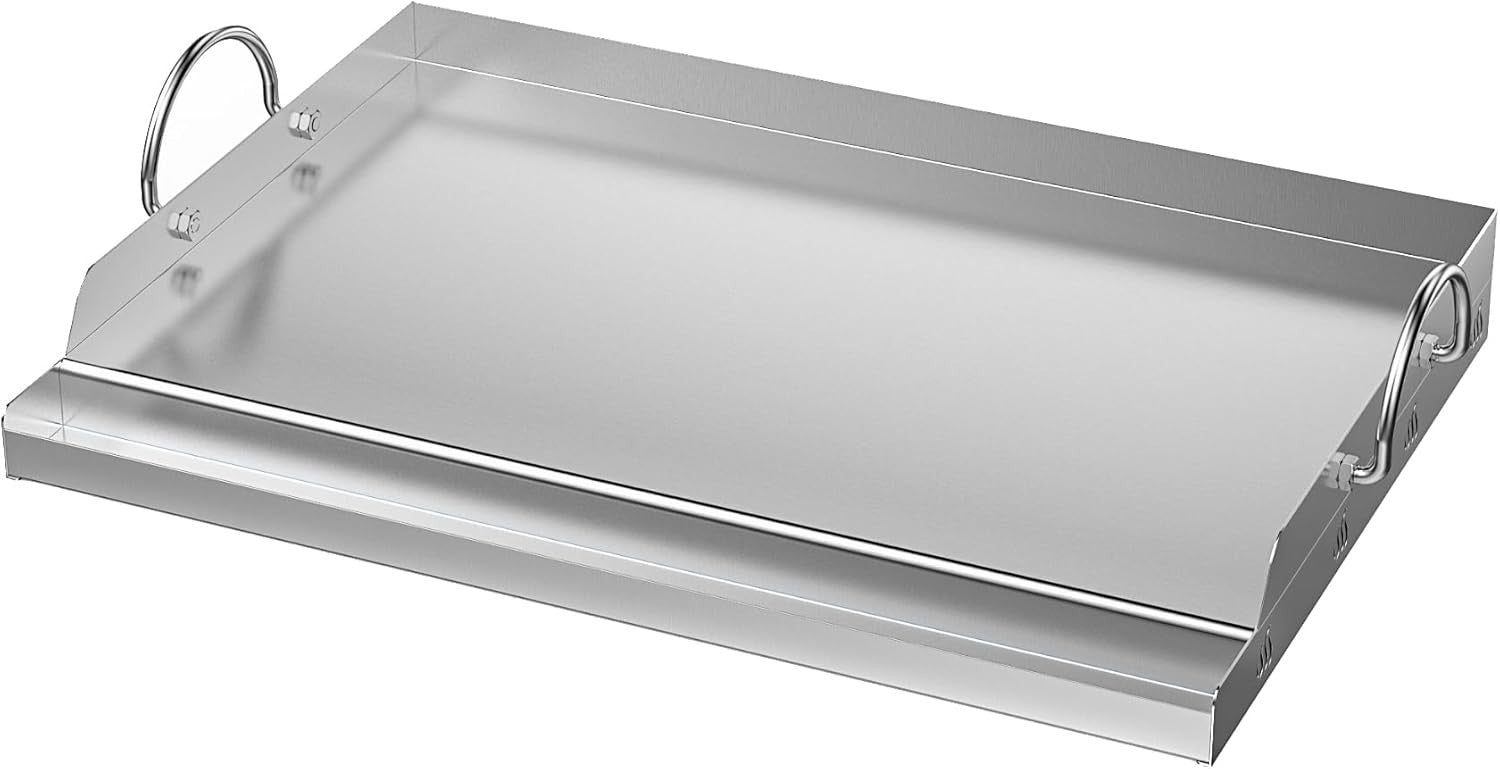 23" x 16" Universal Stainless Steel Cooking Griddle, Flat Top Plate Insert
