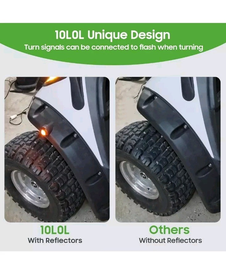 10L0L Golf Cart Fender Flares for EZGO TXT 1998-2013 Front Rear Wheel (4pcs/Set)