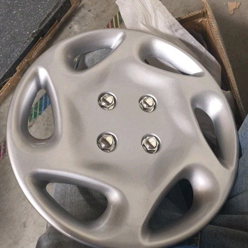 1998-2002 Honda Civic Factory Style 14" Silver Hub Caps - 4 Pieces WheelCoverSet