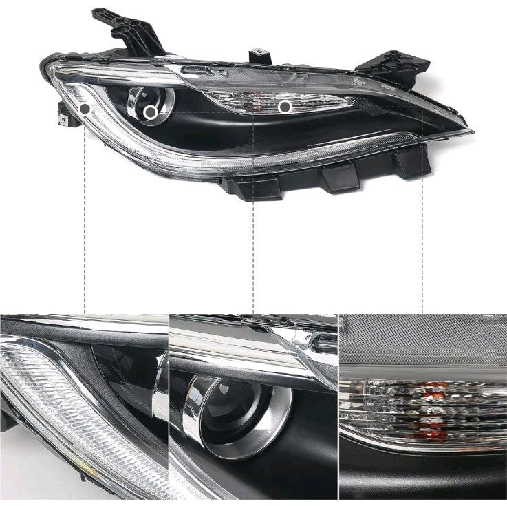 Passenger For 2015-2017 Chrysler 200 Halogen Headlight Headlamp w/o LED DRL RH