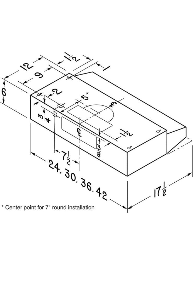Broan-NuTone F403623 Exhaust Fan for Under Cabinet Two-Speed Four-Way