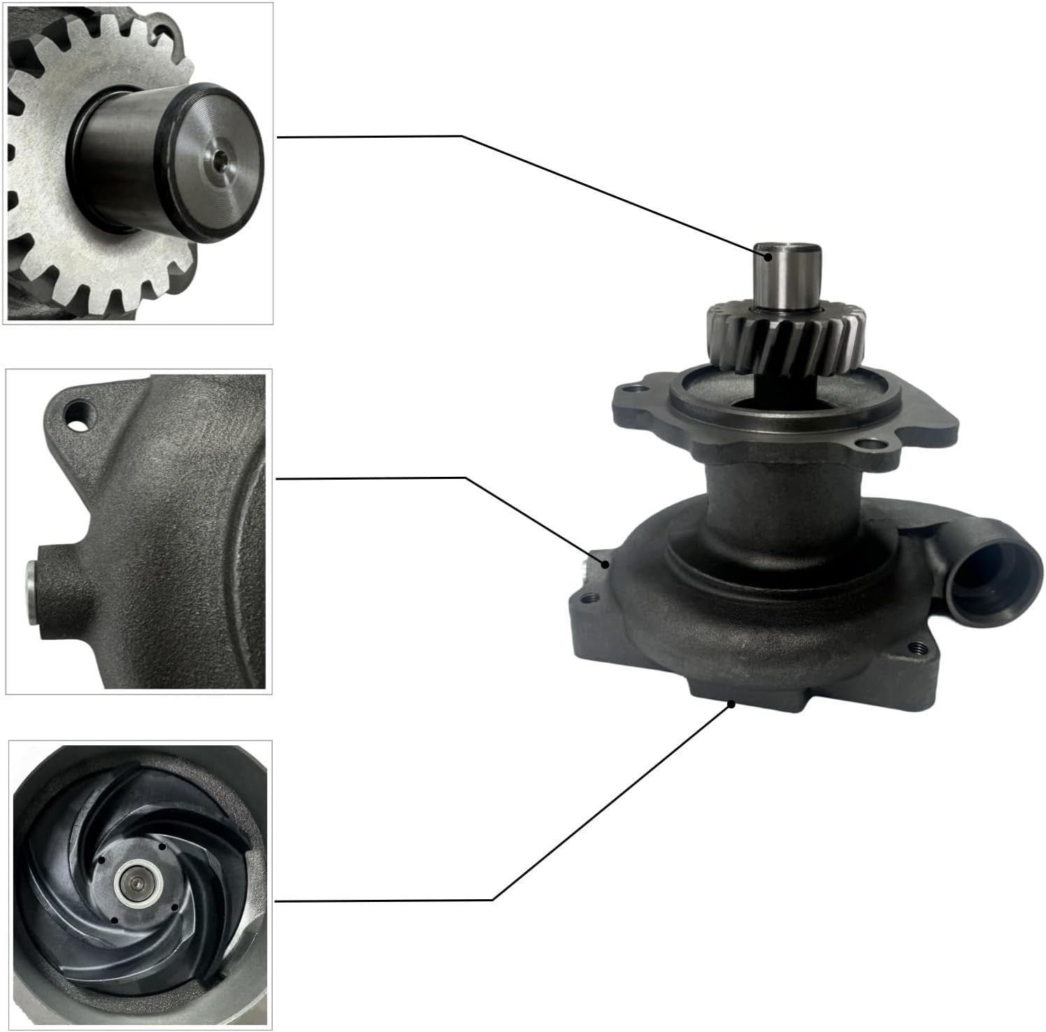 Water Pump For Cummins Engine L10 M11 QSM11 ISM11 3401009 3800479 Short Shaft