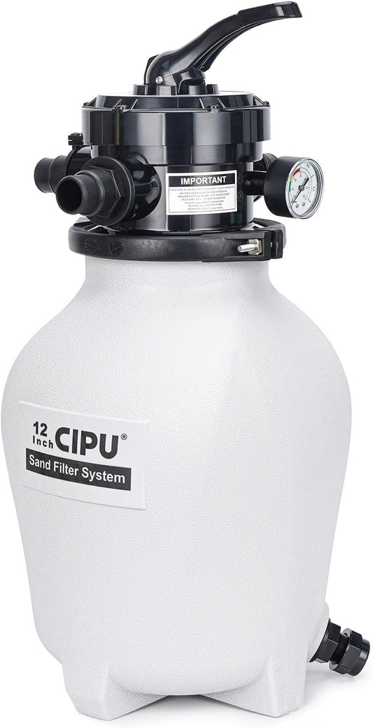12-inch Sand Filter Pump System Handy 4-Way Valve for Above Ground Swimming Pool
