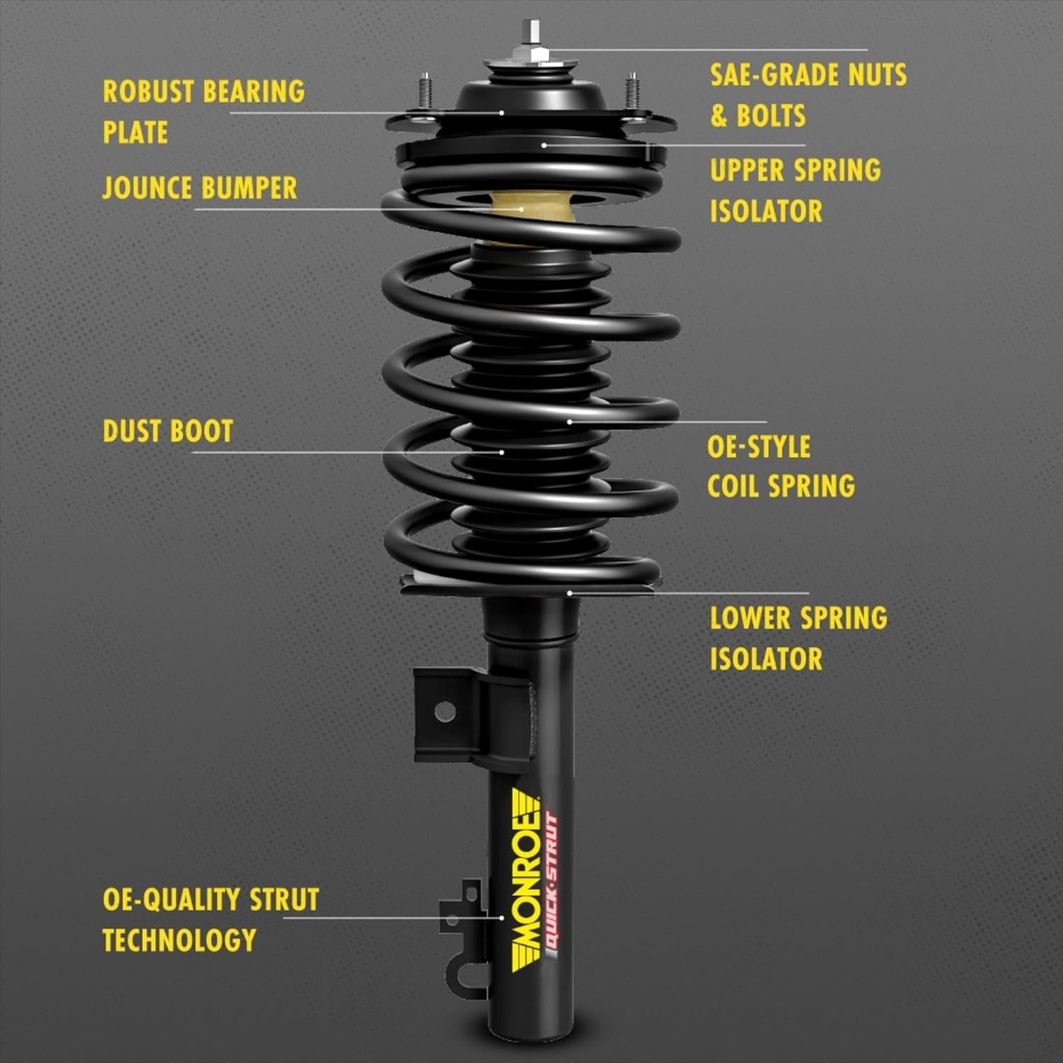 Suspension Strut and Coil Spring Assembly-Quick-Strut Complete Strut Assembly