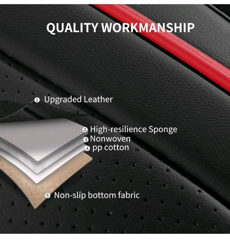Car Seat Covers,Breathable and Waterproof Faux Leather Automotive Seat Covers 