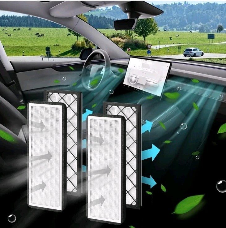 Tesla Model Y Cabin Air Filter HEPA with Activated Carbon, Air Intake Filter ...