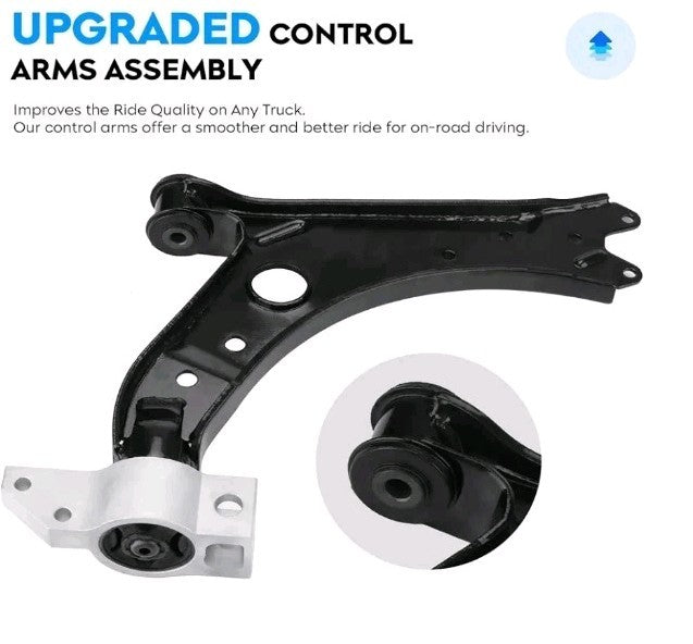 10pc Front Lower Control Arms +Ball Joints Kit for Jetta Golf Eos GTI A3 Quattro