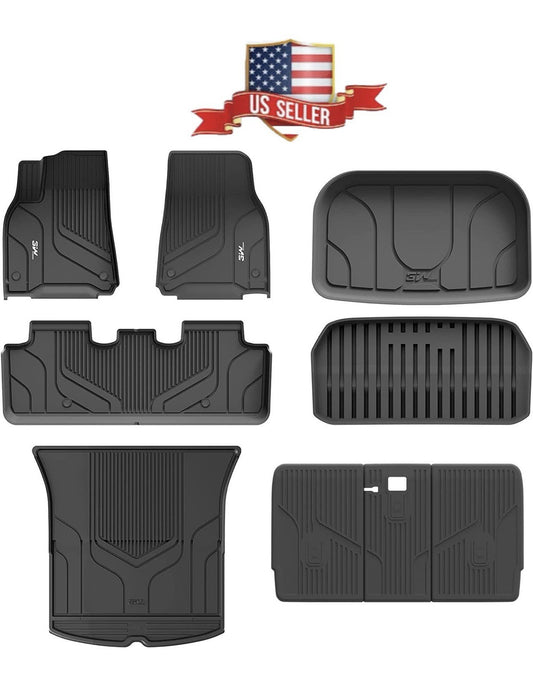 3W Custom 3D Floor mats For Tesla Model Y 2020-2025 Juniper 5 Seater Thick HD