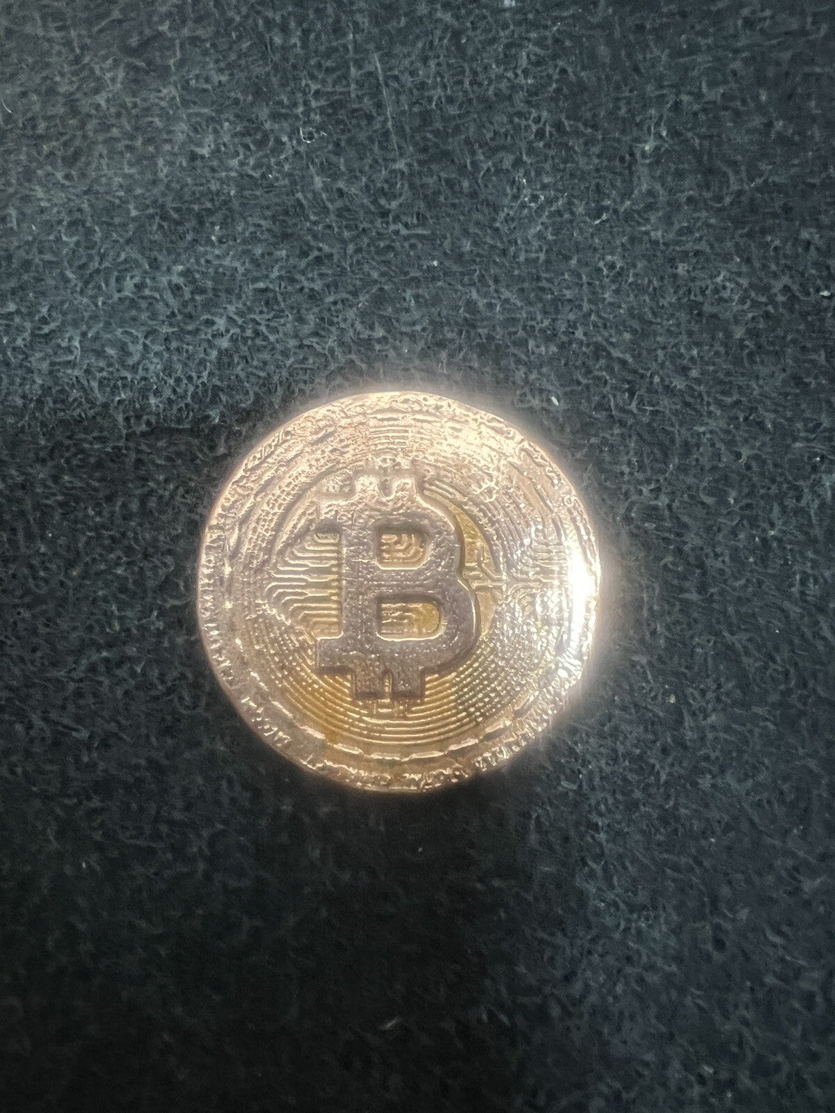 1oz Hand Poured & Polished .999 Copper Art Bullion Double Sided BITCOIN COIN 🅱