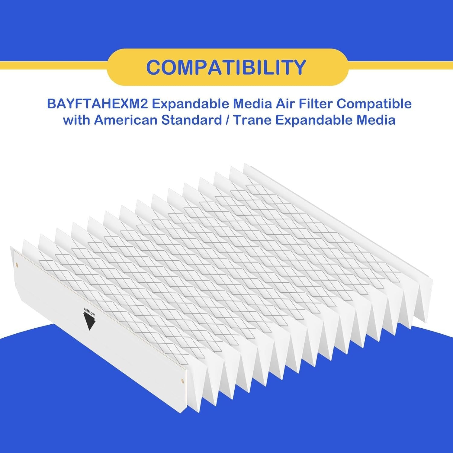3Pk BAYFTAHEXM2 Expandable filter American Standard Trane Perfect Fit 20" x 5"
